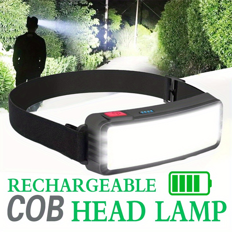 Fishing Headlamp - ไฟฉายคาดศีรษะ LED แบบ COB อันทรงพลัง ชาร์จด้วย