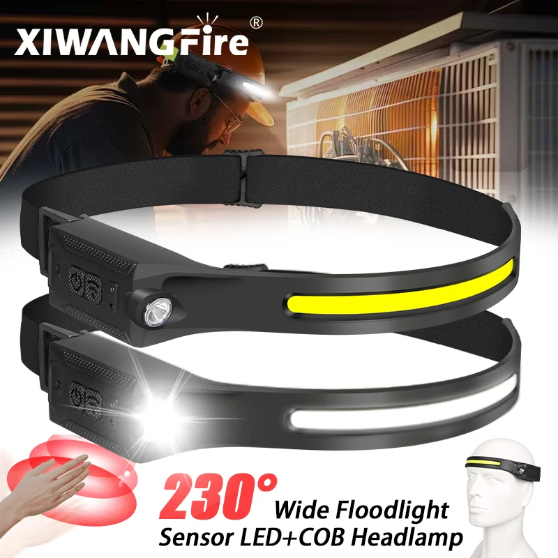 Fishing Headlamp - ไฟหน้าแบบ LED แบบชาร์จไฟได้, ไฟหน้าปรับความสว่างได้ 3 โหมด,