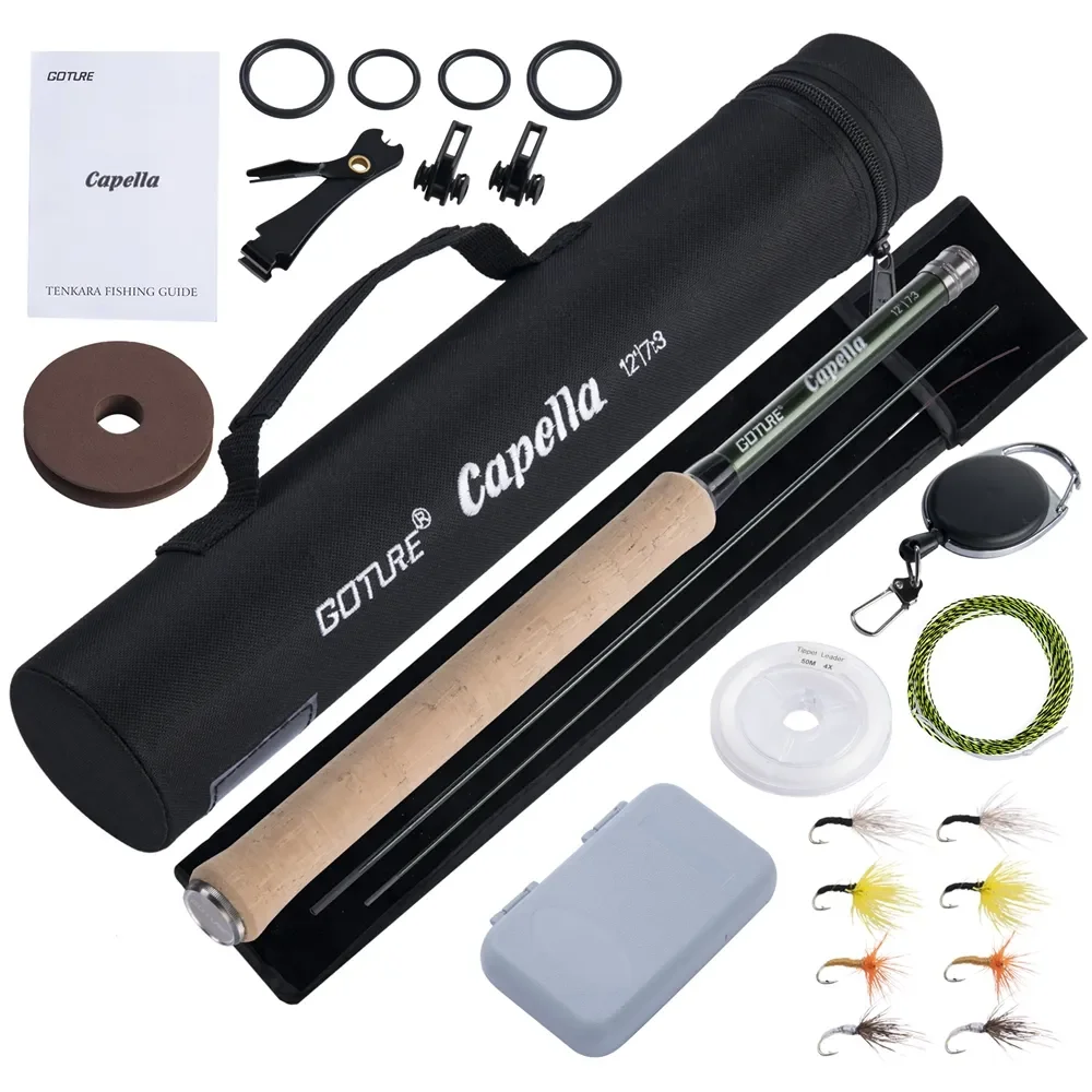 Fishing Equipment For Kids - ชุดคันเบ็ดตกปลาแบบเท็นคาร่า Goture 12 ฟุต รุ่นคลาสสิค น้ำหนักเบา