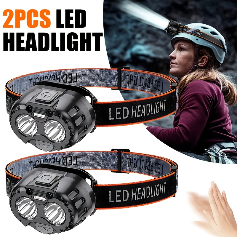 Fishing Headlamp - ไฟฉายคาดศีรษะ LED กำลังสูง พร้อมระบบเซ็นเซอร์ IPX4 กันน้ำ