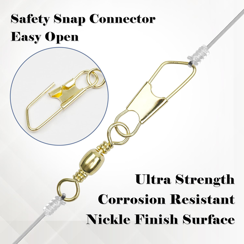 50ชิ้นเดือยตกปลาทองพร้อมตะขอตก - Fishing Equipment Tackle บทวิจารณ์และราคา