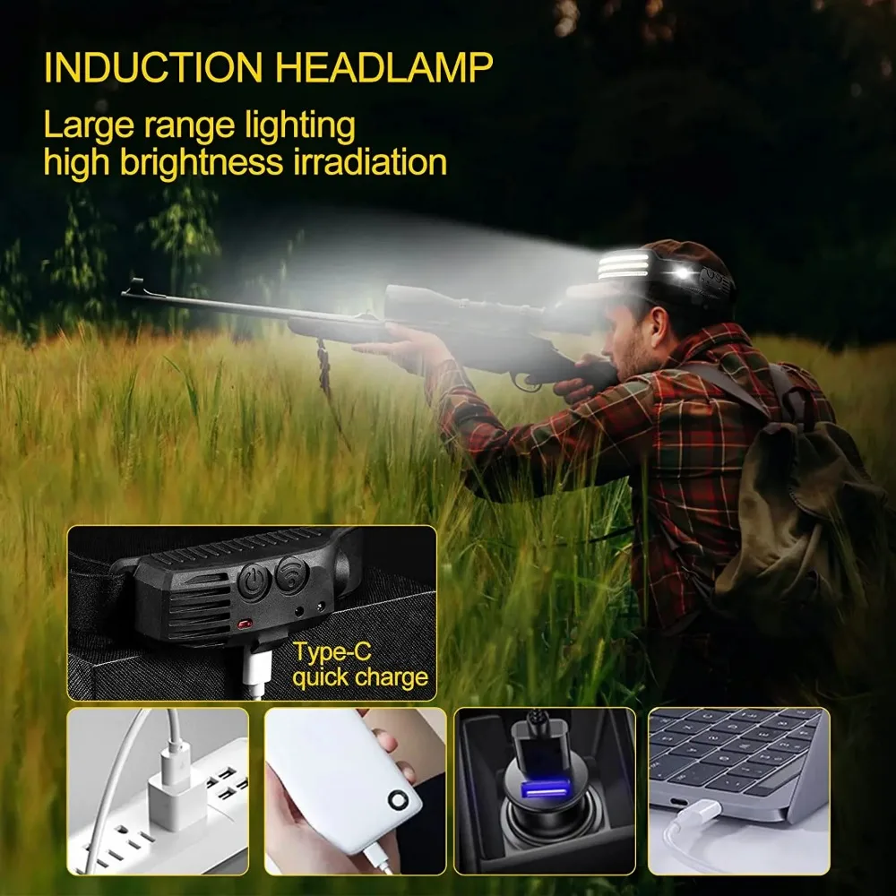 ไฟหน้าแบบเหนี่ยวนำ LED COB แบบ - Fishing Headlamp บทวิจารณ์และราคา