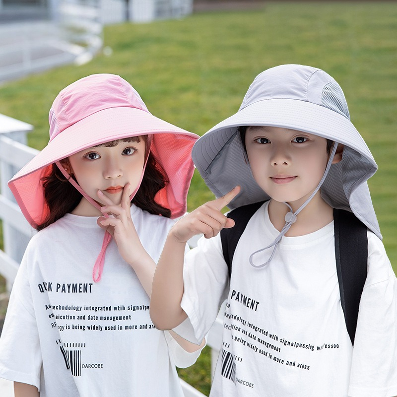 เด็กหมวกกันแดดพร้อมคอพนังป้องก - Fishing Equipment For Kids บทวิจารณ์และราคา