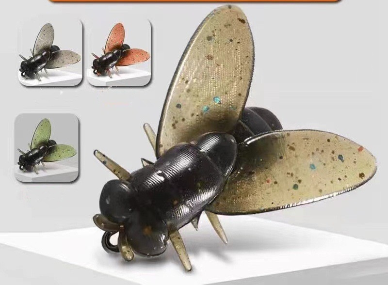เหยื่อตกปลาแบบนิ่ม รูปทรงแมลง  - Fishing Equipment Deals บทวิจารณ์และราคา