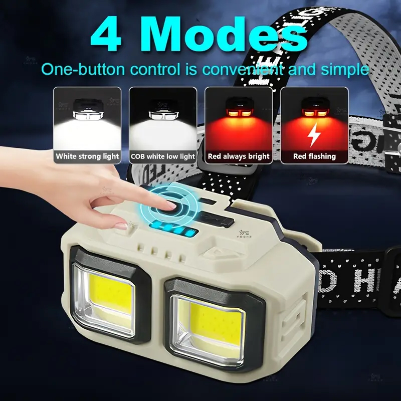 ไฟหน้าแบบ COB LED ไฟหน้าแบบชาร - Fishing Headlamp บทวิจารณ์และราคา