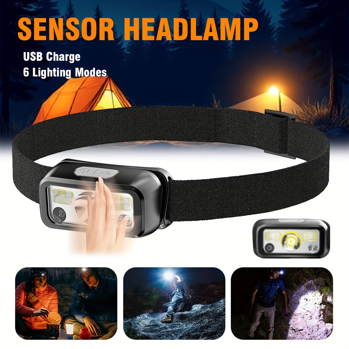 ไฟหน้าแบบเซ็นเซอร์ LED COB อัน - Fishing Headlamp บทวิจารณ์และราคา