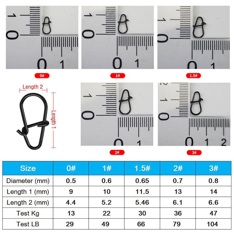 50 ชิ้น Crankbait Snaps สแตนเล - Fishing Equipment Tackle บทวิจารณ์และราคา