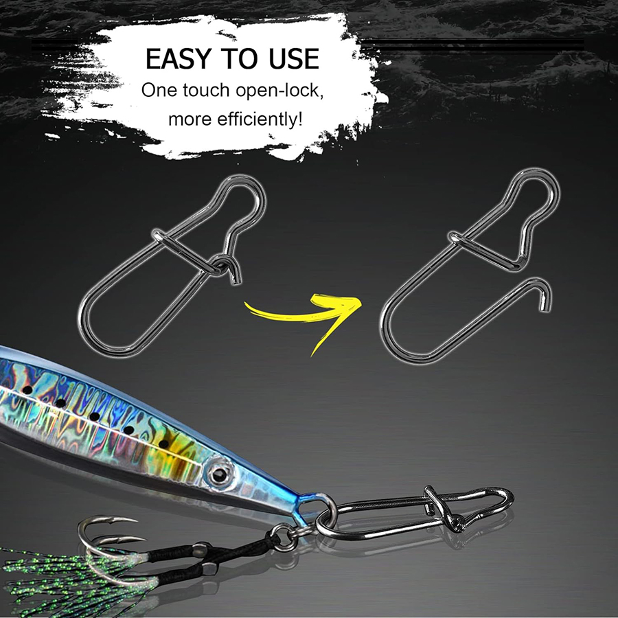 50 ชิ้น Crankbait Snaps สแตนเล - Fishing Equipment Tackle บทวิจารณ์และราคา