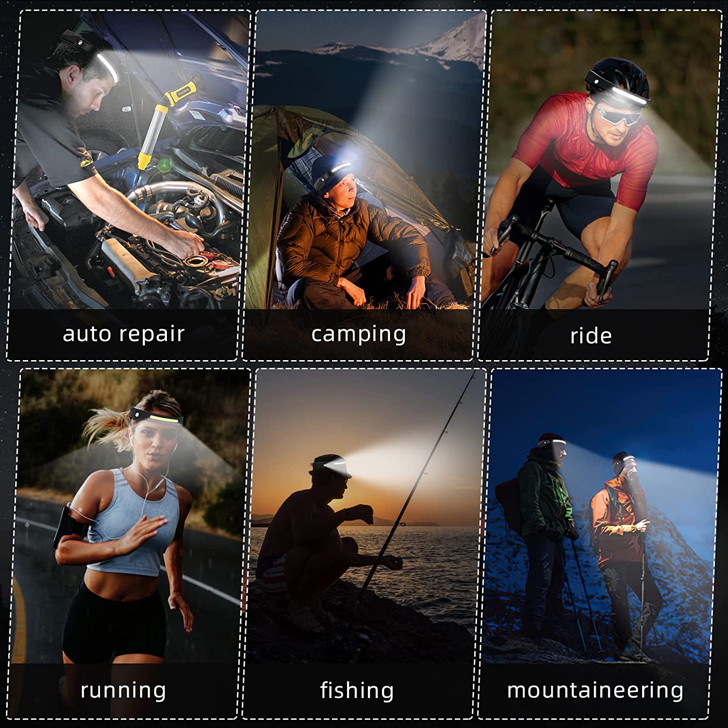 ไฟหน้าแบบเซนเซอร์ ไฟฉาย LED ไฟ - Fishing Headlamp บทวิจารณ์และราคา
