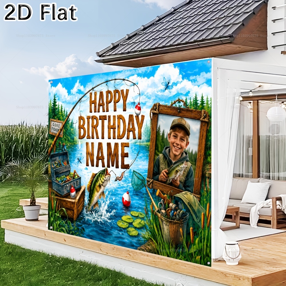 ฉากหลังธีมตกปลาพร้อมชื่อและรูป - Fishing Equipment For Kids บทวิจารณ์และราคา