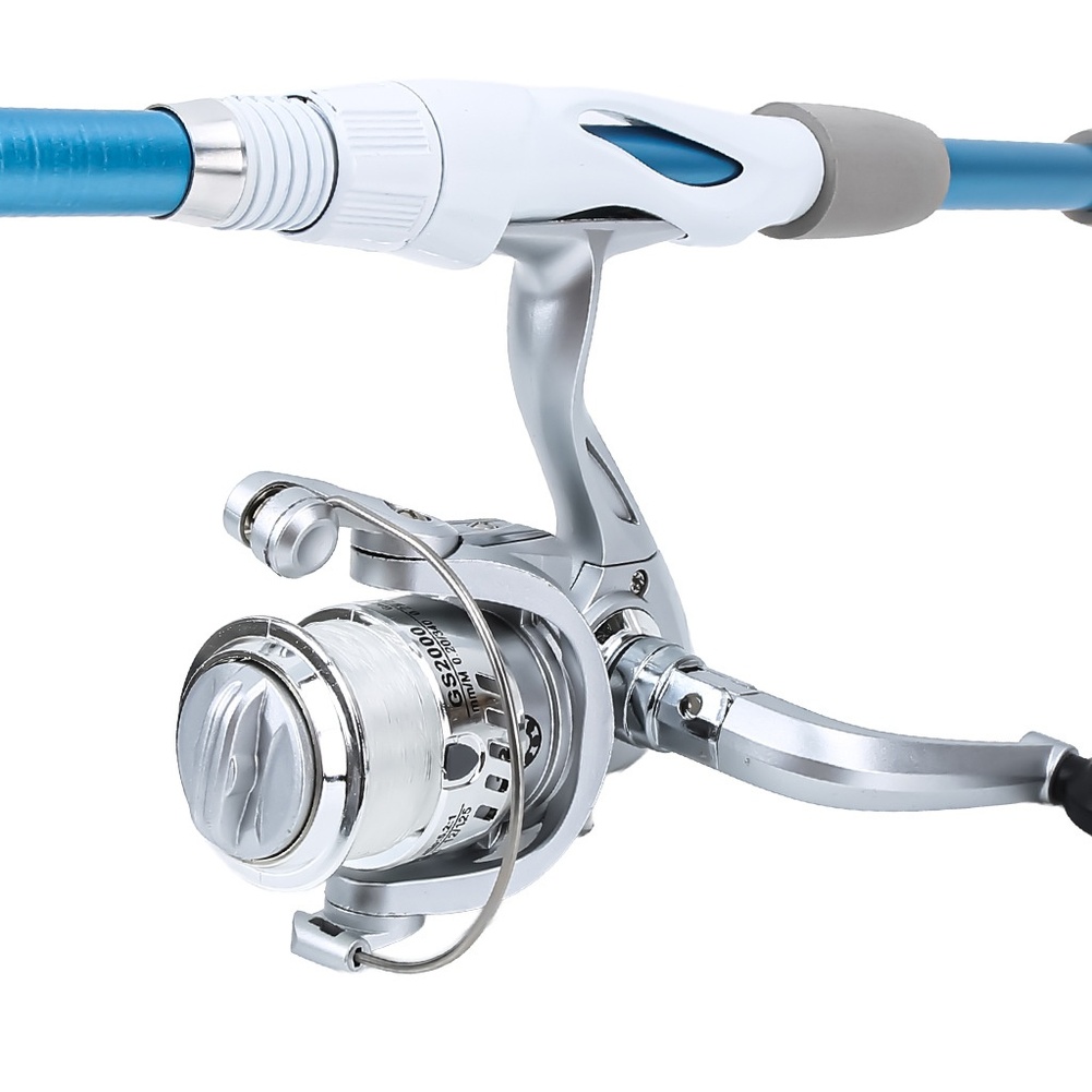 ชุดคันเบ็ดตกปลาสีน้ำเงินขาว 1. - Fishing Equipment For Kids บทวิจารณ์และราคา