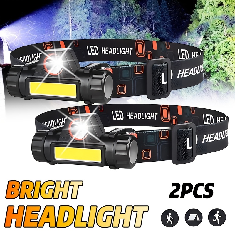 ไฟหน้าแบบชาร์จไฟได้ COB LED US - Fishing Headlamp บทวิจารณ์และราคา